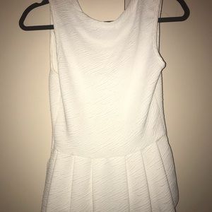 White Peplum Shirt